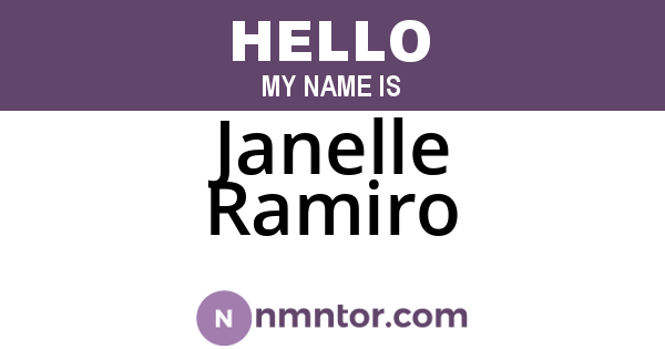 Janelle Ramiro