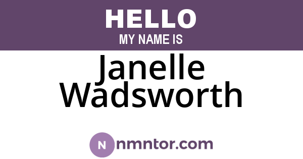 Janelle Wadsworth