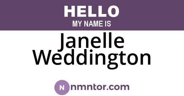 Janelle Weddington
