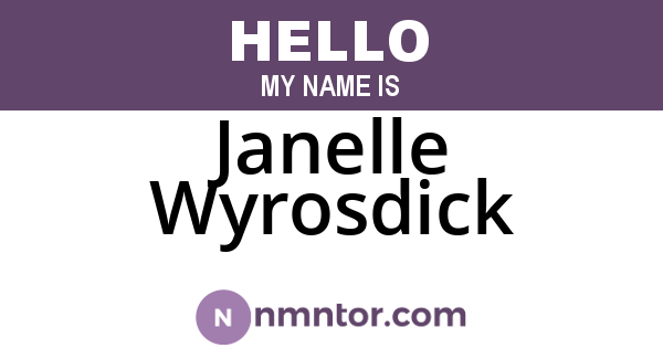 Janelle Wyrosdick