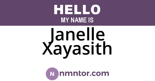 Janelle Xayasith