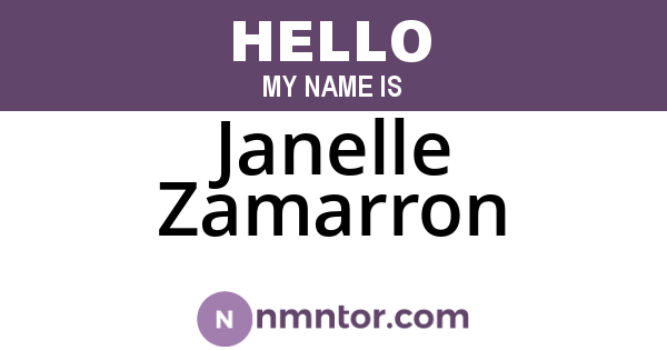 Janelle Zamarron