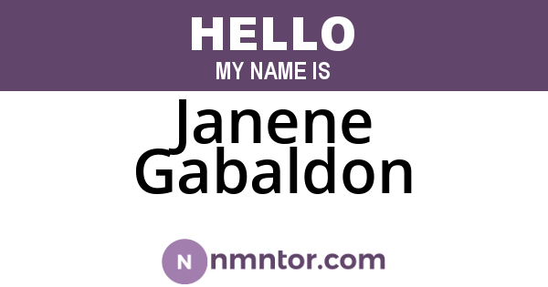 Janene Gabaldon