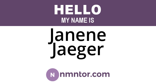 Janene Jaeger