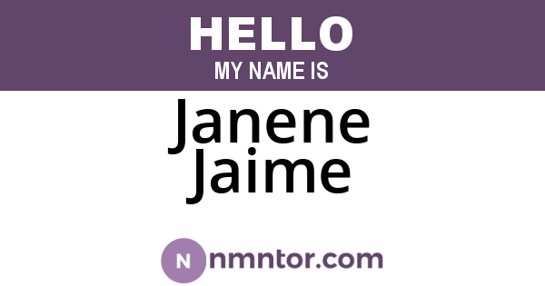 Janene Jaime