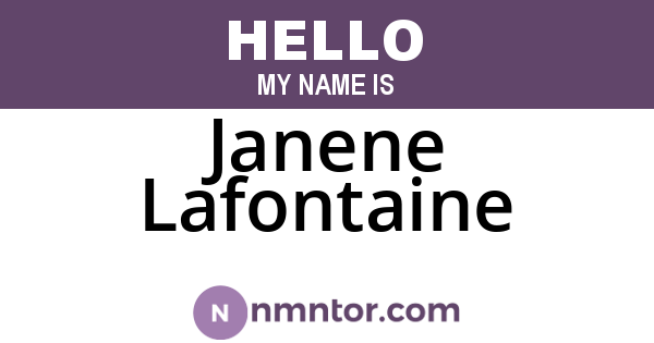 Janene Lafontaine