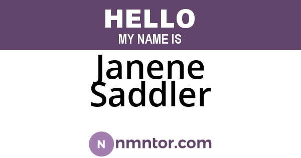 Janene Saddler