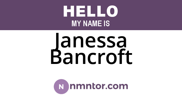 Janessa Bancroft