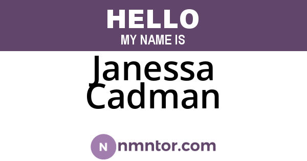 Janessa Cadman