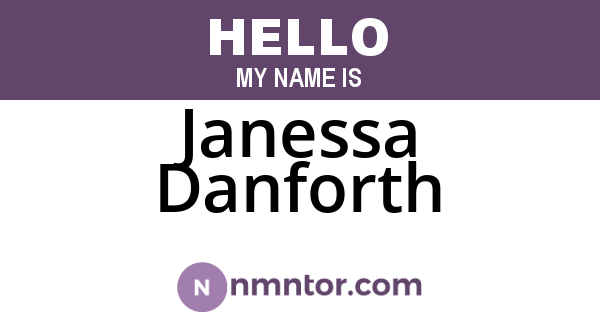Janessa Danforth