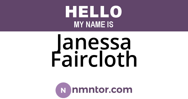 Janessa Faircloth