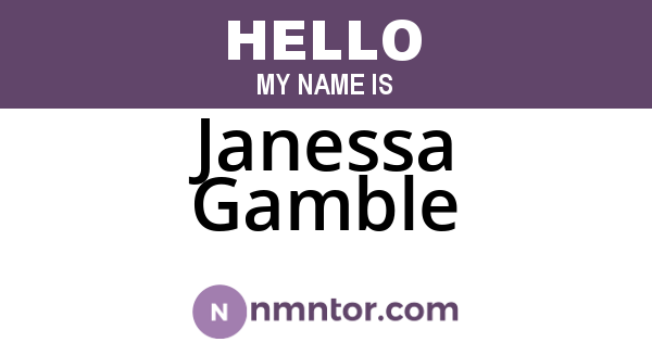 Janessa Gamble