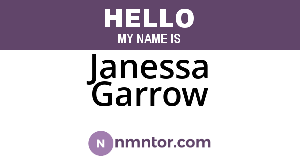 Janessa Garrow
