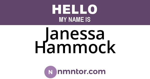Janessa Hammock