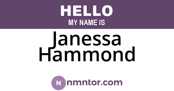 Janessa Hammond