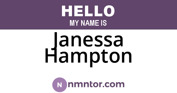Janessa Hampton