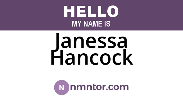 Janessa Hancock