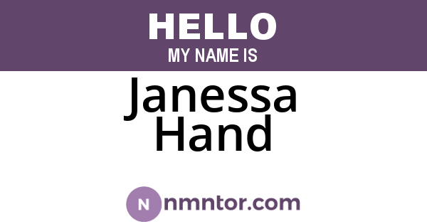 Janessa Hand