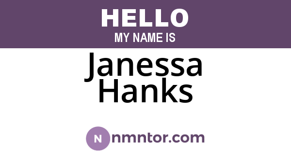 Janessa Hanks