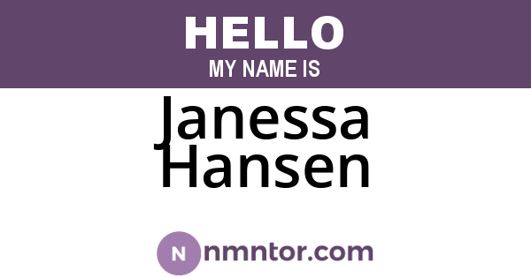 Janessa Hansen