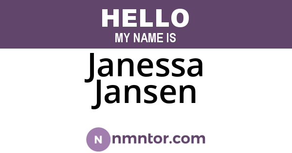 Janessa Jansen