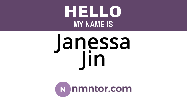 Janessa Jin