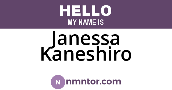 Janessa Kaneshiro
