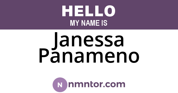 Janessa Panameno
