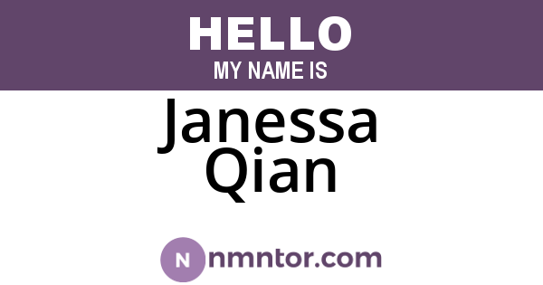 Janessa Qian