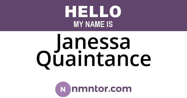 Janessa Quaintance