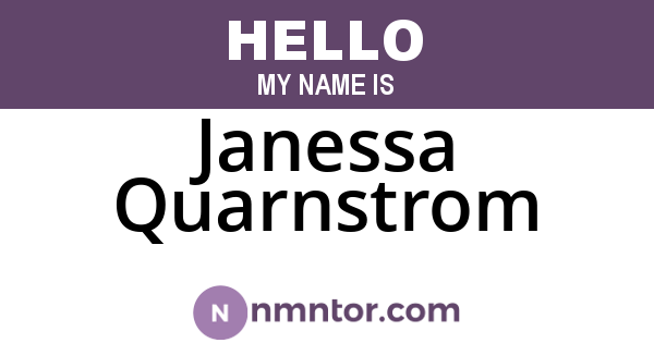 Janessa Quarnstrom
