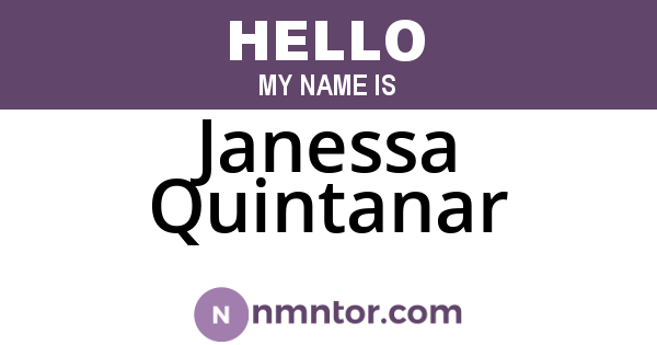 Janessa Quintanar