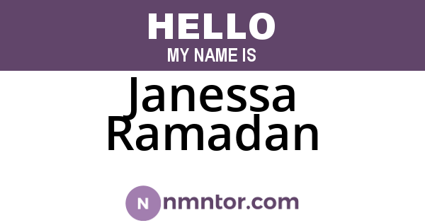 Janessa Ramadan