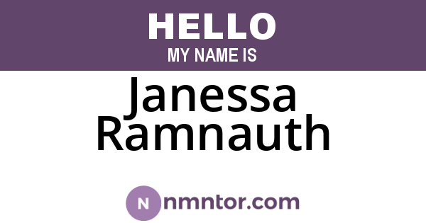 Janessa Ramnauth
