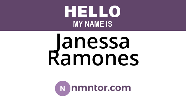 Janessa Ramones