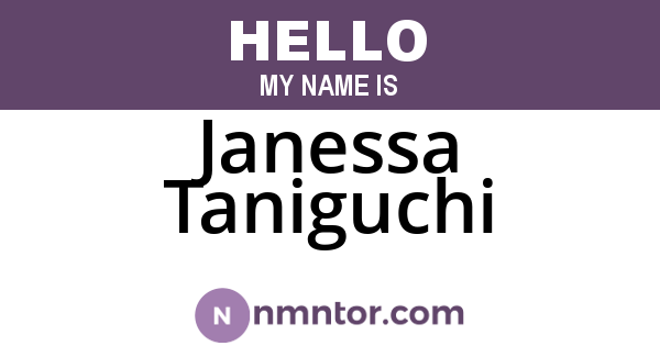 Janessa Taniguchi