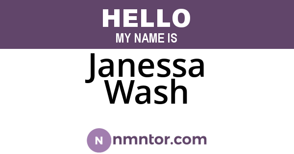 Janessa Wash