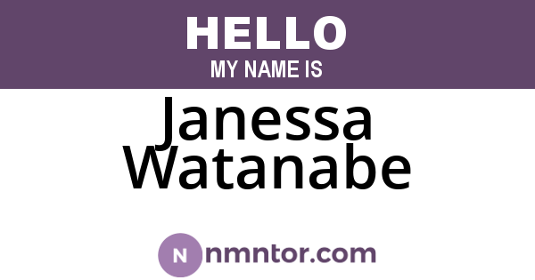Janessa Watanabe