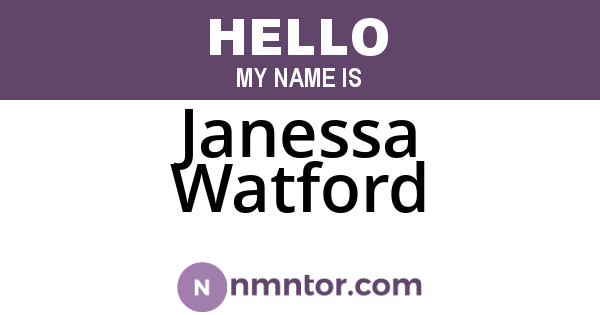 Janessa Watford
