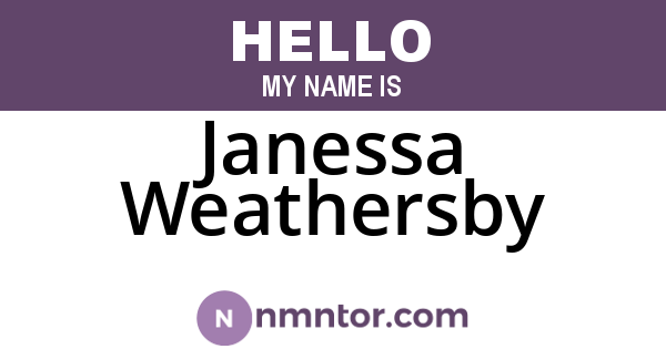 Janessa Weathersby