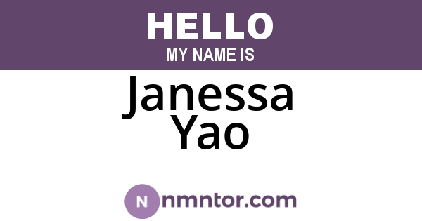 Janessa Yao