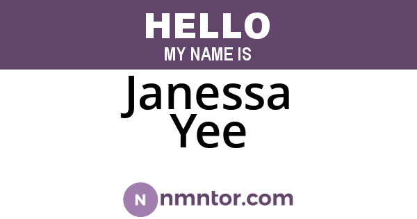 Janessa Yee