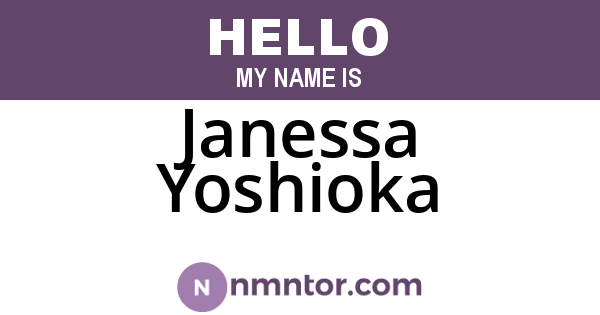Janessa Yoshioka
