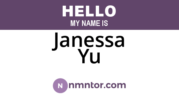 Janessa Yu