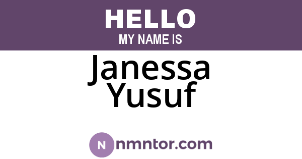 Janessa Yusuf