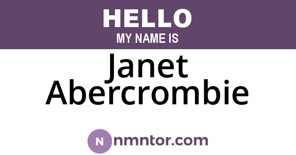 Janet Abercrombie