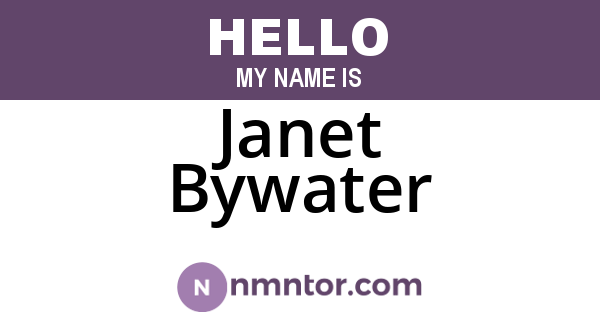 Janet Bywater
