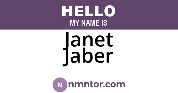 Janet Jaber