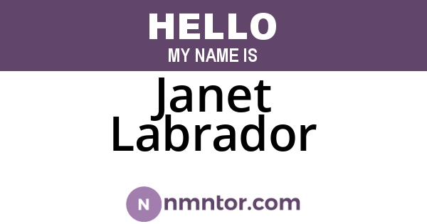 Janet Labrador