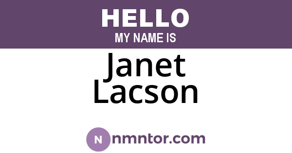 Janet Lacson